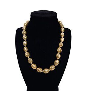 Kenneth Jay Lane Oblong Faux Pearl Necklace (6276)